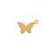 Sweet & Petite Charms, 7.9 x 9.9mm Butterfly Gold Plated 6pcs
